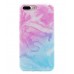 iPhone 7 Plus - TPU IMD Soft Full Case Printing Protective Cover Case - Blue Pink Painting Pattern